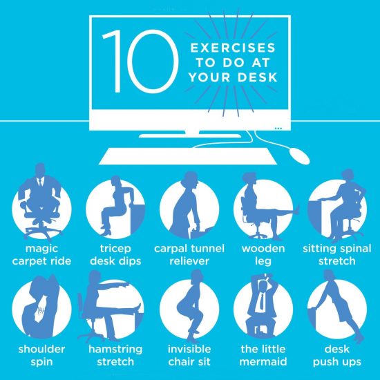 THE 10 BEST EXERCISES TO DO AT YOUR DESK