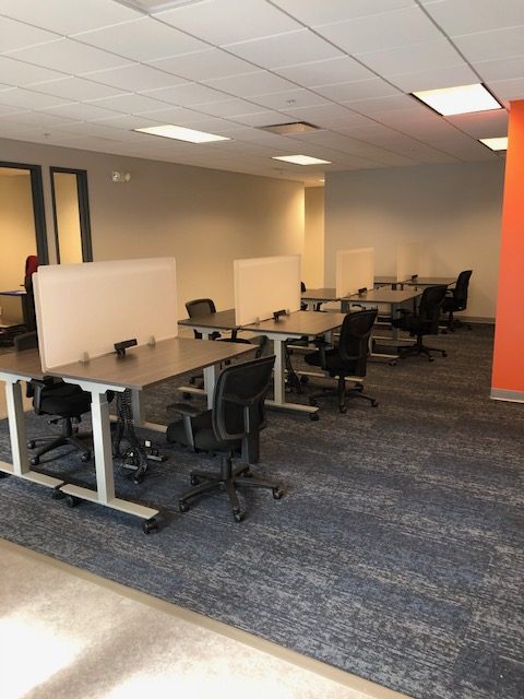 Open Desk Areas for the Launch Workplace Project in Cleveland, Ohio Crocker Park