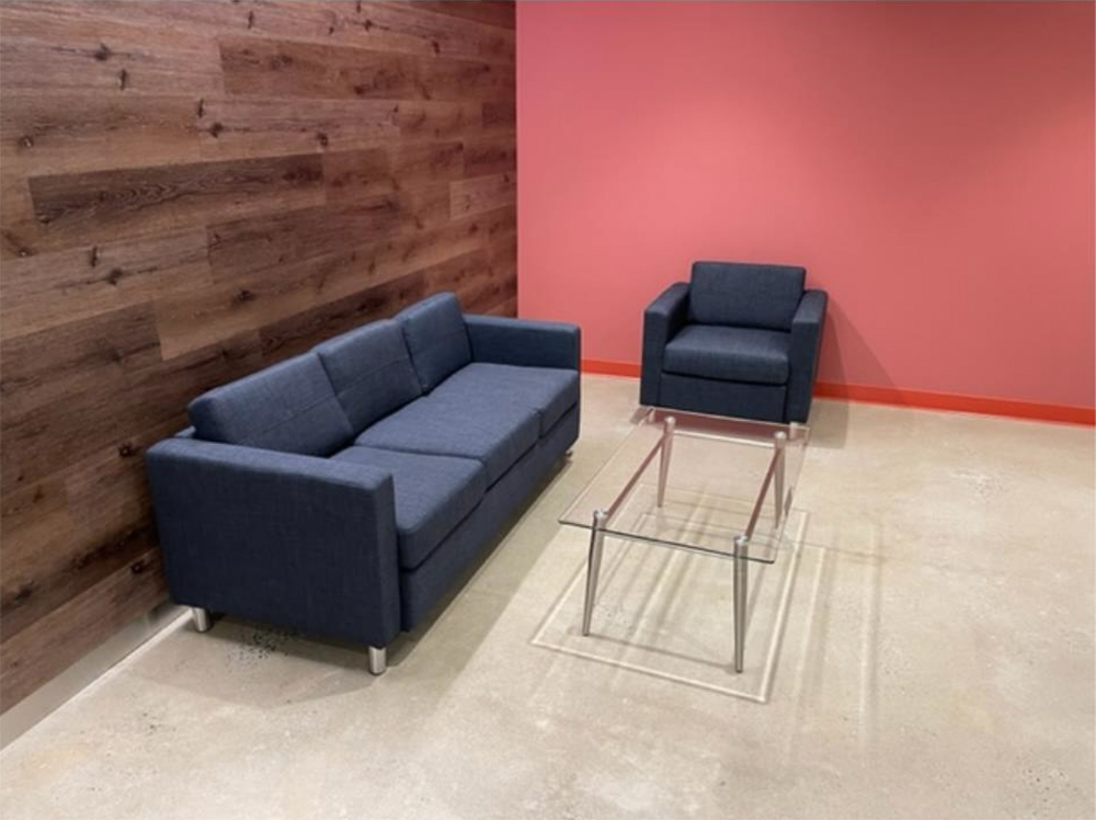 Environmental Management Support, Inc. Reception Area with Couch and Chair
