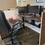 Custom 48"High Sit Stand Reception Desks